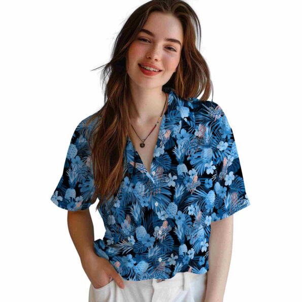 los angeles dodgers floral pineapple blue hawaiian shirt latest model