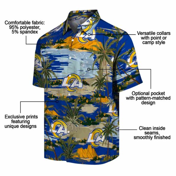 los-angeles-rams-palm-horizon-blue-hawaiian-shirt-new-arrival los angeles rams palm horizon blue hawaiian shirt new arrival