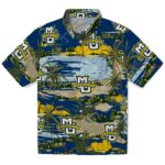 Marquette Golden Eagles Hawaiian Shirt - Palm Horizon Blue 1 marquette-golden-eagles-palm-horizon-blue-hawaiian-shirt-best-selling