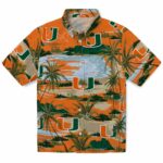 Miami Hurricanes Hawaiian Shirt - Palm Horizon Orange 1 miami-hurricanes-palm-horizon-orange-hawaiian-shirt-best-selling