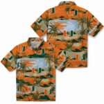 miami-hurricanes-palm-horizon-orange-hawaiian-shirt-best-selling