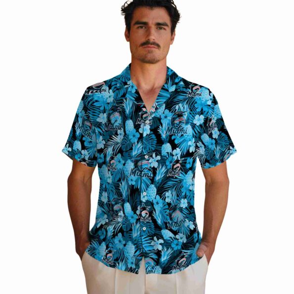 miami-marlins-floral-pineapple-blue-hawaiian-shirt-fashion-forward miami marlins floral pineapple blue hawaiian shirt fashion forward