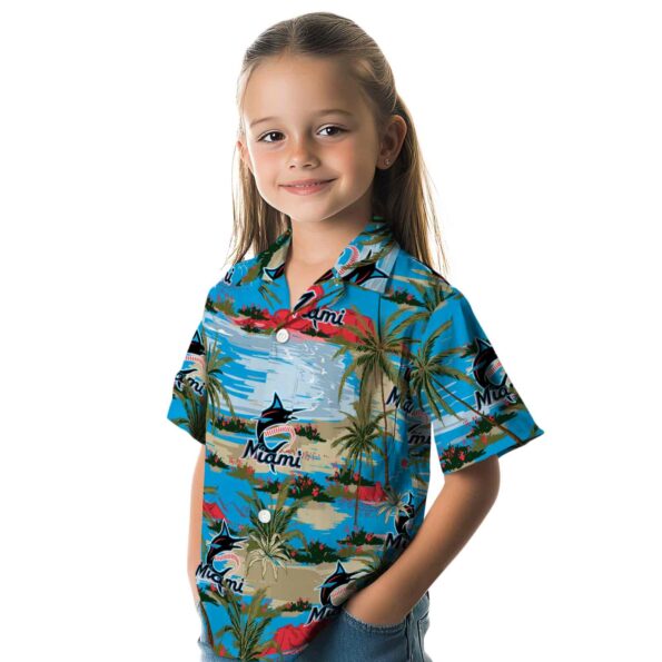miami-marlins-palm-horizon-blue-hawaiian-shirt-premium-grade miami marlins palm horizon blue hawaiian shirt premium grade