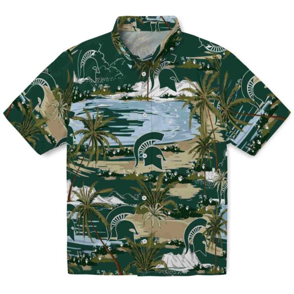 michigan-state-spartans-palm-horizon-green-hawaiian-shirt-best-selling michigan state spartans palm horizon green hawaiian shirt best selling