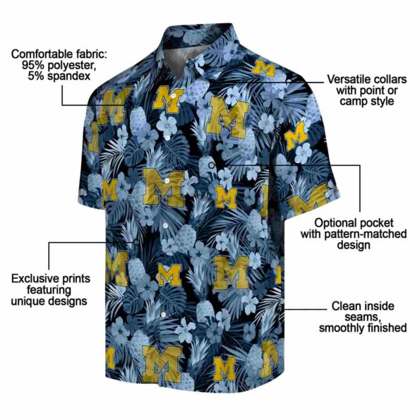 michigan-wolverines-floral-pineapple-blue-hawaiian-shirt-new-arrival michigan wolverines floral pineapple blue hawaiian shirt new arrival