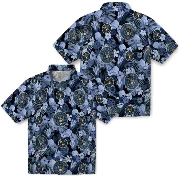 milwaukee-brewers-floral-pineapple-navy-blue-hawaiian-shirt-high-quality milwaukee brewers floral pineapple navy blue hawaiian shirt high quality
