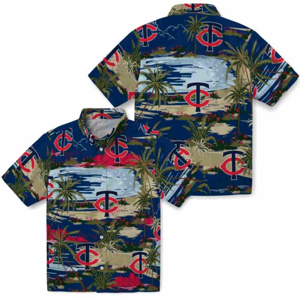 minnesota-twins-palm-horizon-navy-hawaiian-shirt-high-quality minnesota twins palm horizon navy hawaiian shirt high quality