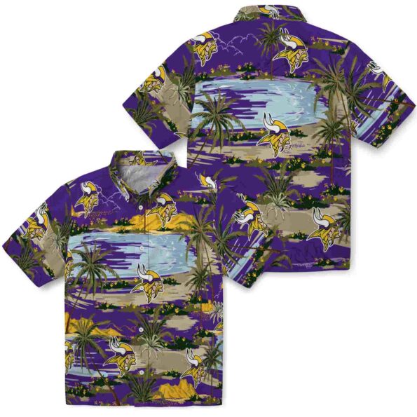 minnesota-vikings-palm-horizon-purple-hawaiian-shirt-high-quality minnesota vikings palm horizon purple hawaiian shirt high quality