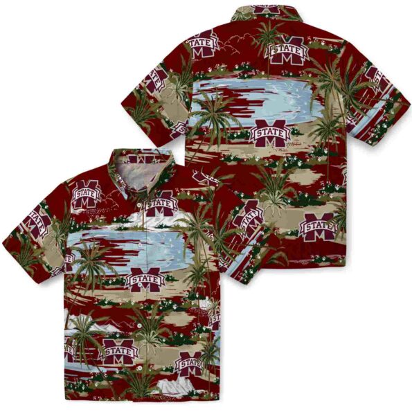mississippi-state-bulldogs-palm-horizon-maroon-hawaiian-shirt-high-quality mississippi state bulldogs palm horizon maroon hawaiian shirt high quality