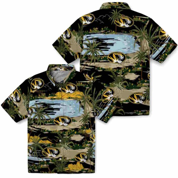 missouri-tigers-palm-horizon-black-hawaiian-shirt-high-quality missouri tigers palm horizon black hawaiian shirt high quality