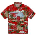 NC State Wolfpack Hawaiian Shirt - Palm Horizon Red 1 nc-state-wolfpack-palm-horizon-red-hawaiian-shirt-best-selling