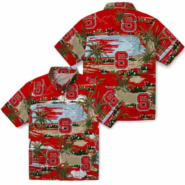 nc-state-wolfpack-palm-horizon-red-hawaiian-shirt-high-quality nc state wolfpack palm horizon red hawaiian shirt high quality