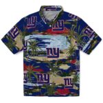 New York Giants Hawaiian Shirt - Palm Horizon Blue 1 new-york-giants-palm-horizon-blue-hawaiian-shirt-best-selling