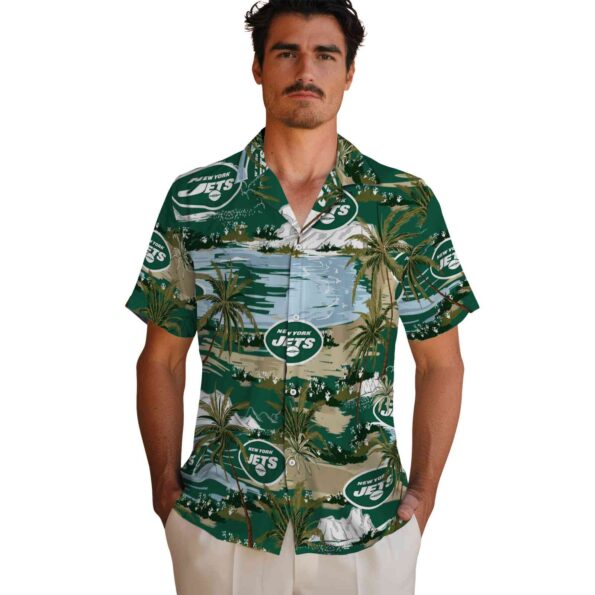 new-york-jets-palm-horizon-green-hawaiian-shirt-fashion-forward new york jets palm horizon green hawaiian shirt fashion forward