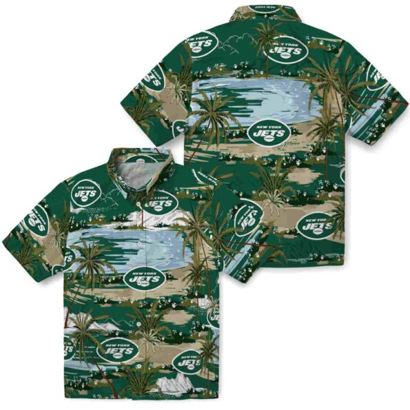 new-york-jets-palm-horizon-green-hawaiian-shirt-high-quality new york jets palm horizon green hawaiian shirt high quality