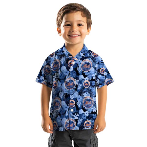 new york mets floral pineapple blue hawaiian shirt top rated