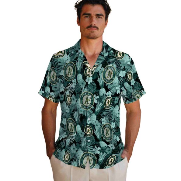 oakland-athletics-floral-pineapple-green-hawaiian-shirt-fashion-forward oakland athletics floral pineapple green hawaiian shirt fashion forward
