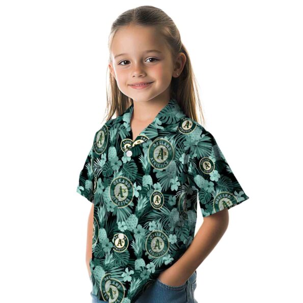 oakland-athletics-floral-pineapple-green-hawaiian-shirt-premium-grade oakland athletics floral pineapple green hawaiian shirt premium grade
