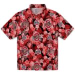 Ohio State Buckeyes Hawaiian Shirt - Floral Pineapple Scarlet 1 ohio-state-buckeyes-floral-pineapple-scarlet-hawaiian-shirt-best-selling