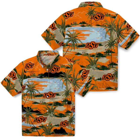 oklahoma-state-cowboys-palm-horizon-orange-hawaiian-shirt-high-quality oklahoma state cowboys palm horizon orange hawaiian shirt high quality