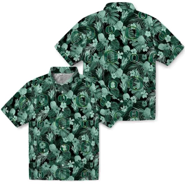 oregon-ducks-floral-pineapple-green-hawaiian-shirt-high-quality oregon ducks floral pineapple green hawaiian shirt high quality