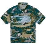 Philadelphia Eagles Hawaiian Shirt - Palm Horizon Green 1 philadelphia-eagles-palm-horizon-green-hawaiian-shirt-best-selling