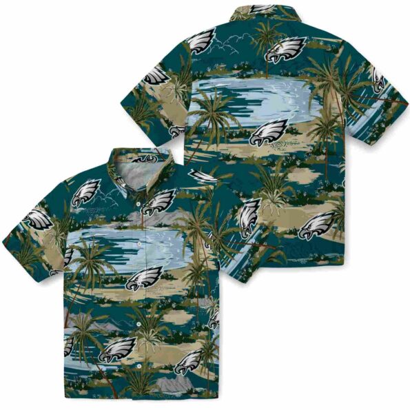 philadelphia-eagles-palm-horizon-green-hawaiian-shirt-high-quality philadelphia eagles palm horizon green hawaiian shirt high quality