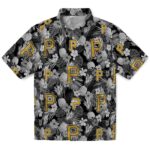 Pittsburgh Pirates Hawaiian Shirt - Floral Pineapple Black 1 pittsburgh-pirates-floral-pineapple-black-hawaiian-shirt-best-selling