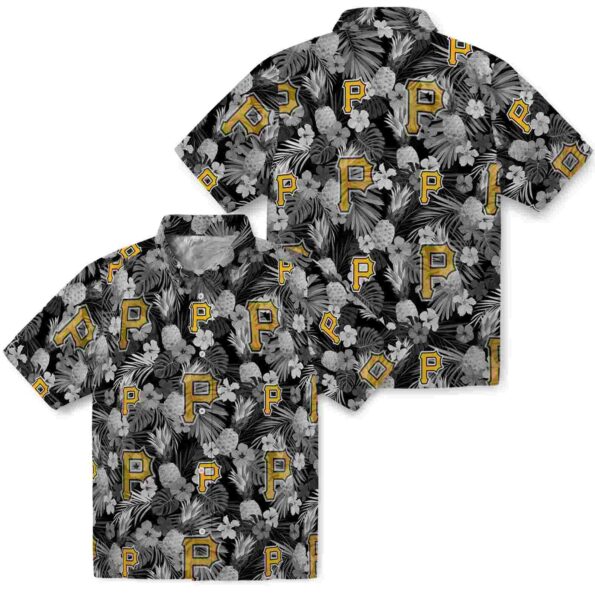 pittsburgh pirates floral pineapple black hawaiian shirt high quality