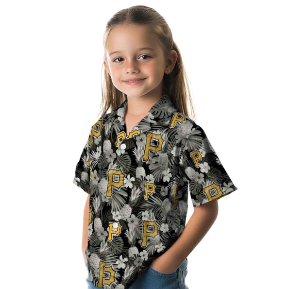 pittsburgh pirates floral pineapple black hawaiian shirt premium grade