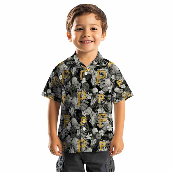 pittsburgh pirates floral pineapple black hawaiian shirt top rated