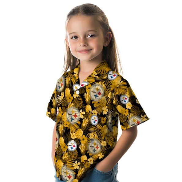 pittsburgh-steelers-floral-pineapple-gold-hawaiian-shirt-premium-grade pittsburgh steelers floral pineapple gold hawaiian shirt premium grade