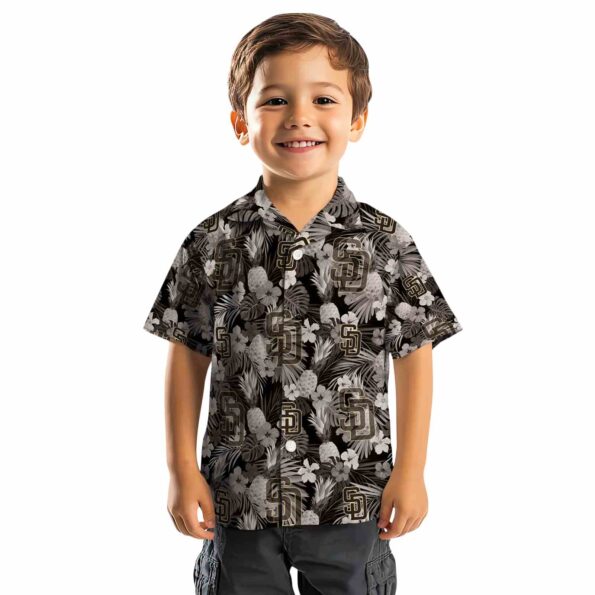 san diego padres floral pineapple brown hawaiian shirt top rated
