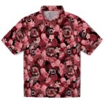 South Carolina Gamecocks Hawaiian Shirt - Floral Pineapple Garnet 1 south-carolina-gamecocks-floral-pineapple-garnet-hawaiian-shirt-best-selling