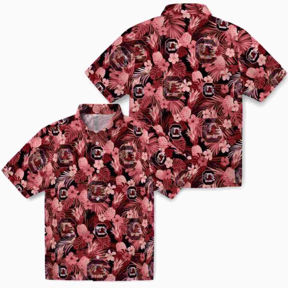 south-carolina-gamecocks-floral-pineapple-garnet-hawaiian-shirt-high-quality south carolina gamecocks floral pineapple garnet hawaiian shirt high quality