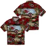 south-carolina-gamecocks-palm-horizon-garnet-hawaiian-shirt-best-selling