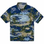 Tampa Bay Rays Hawaiian Shirt - Palm Horizon Navy 1 tampa-bay-rays-palm-horizon-navy-hawaiian-shirt-best-selling