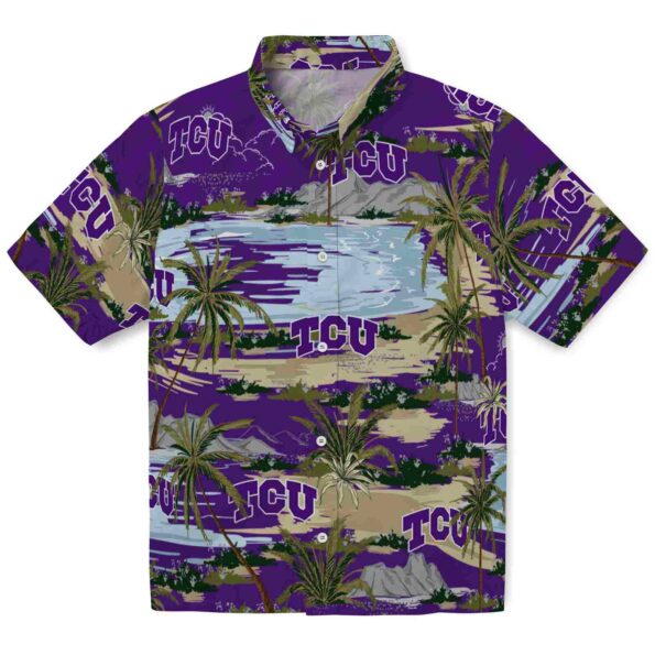 tcu-horned-frogs-palm-horizon-purple-hawaiian-shirt-best-selling tcu horned frogs palm horizon purple hawaiian shirt best selling