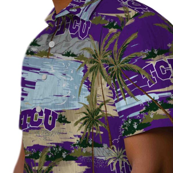 tcu-horned-frogs-palm-horizon-purple-hawaiian-shirt-trendy tcu horned frogs palm horizon purple hawaiian shirt trendy