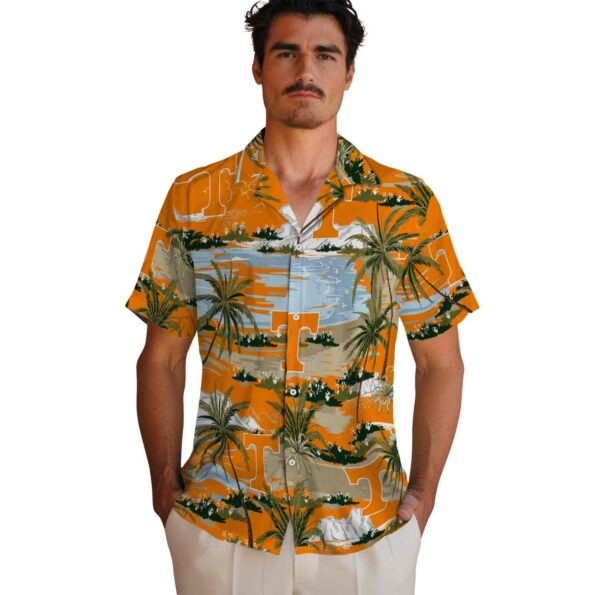 tennessee volunteers palm horizon orange hawaiian shirt fashion forward