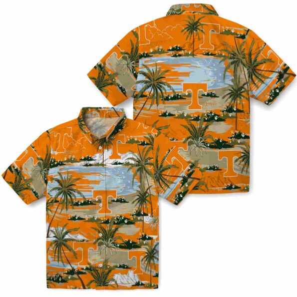 tennessee volunteers palm horizon orange hawaiian shirt high quality