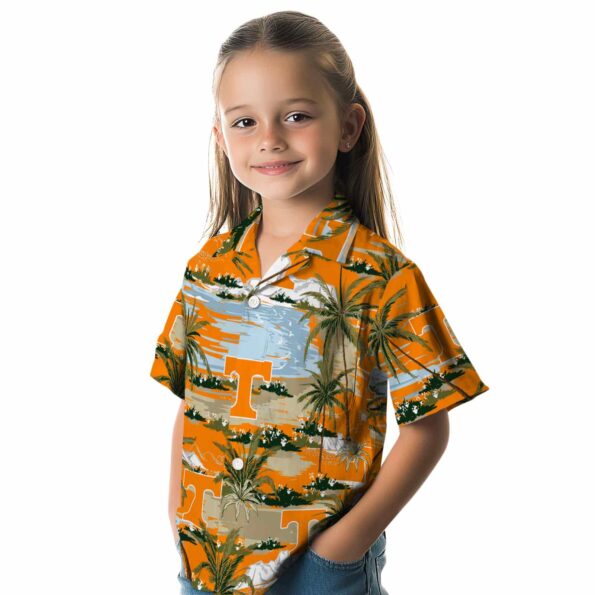 tennessee volunteers palm horizon orange hawaiian shirt premium grade