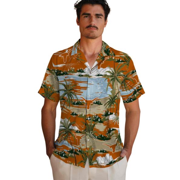 texas-longhorns-palm-horizon-orange-hawaiian-shirt-fashion-forward texas longhorns palm horizon orange hawaiian shirt fashion forward