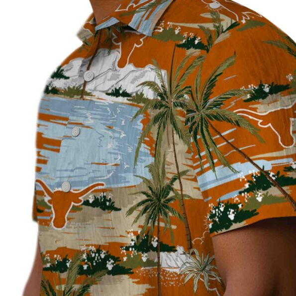 texas-longhorns-palm-horizon-orange-hawaiian-shirt-trendy texas longhorns palm horizon orange hawaiian shirt trendy