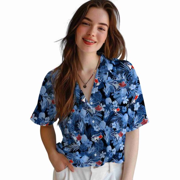 toronto-blue-jays-floral-pineapple-blue-hawaiian-shirt-latest-model toronto blue jays floral pineapple blue hawaiian shirt latest model