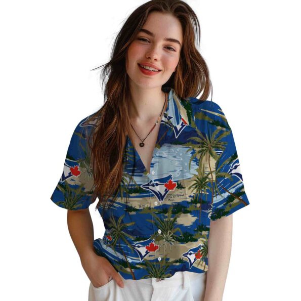 toronto-blue-jays-palm-horizon-blue-hawaiian-shirt-latest-model toronto blue jays palm horizon blue hawaiian shirt latest model