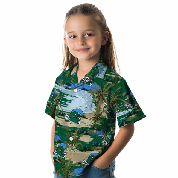 tulane green wave palm horizon green hawaiian shirt premium grade