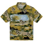 UCF Knights Hawaiian Shirt - Palm Horizon Gold 1 ucf-knights-palm-horizon-gold-hawaiian-shirt-best-selling