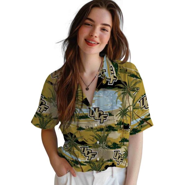 ucf-knights-palm-horizon-gold-hawaiian-shirt-latest-model ucf knights palm horizon gold hawaiian shirt latest model