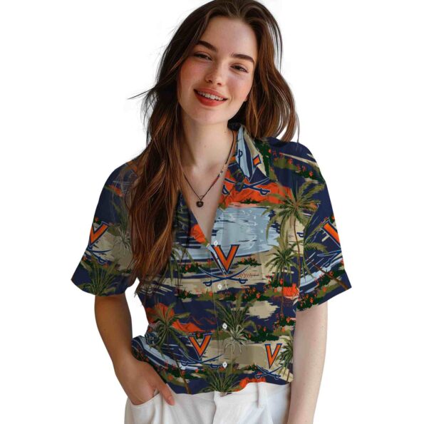 virginia-cavaliers-palm-horizon-blue-hawaiian-shirt-latest-model virginia cavaliers palm horizon blue hawaiian shirt latest model